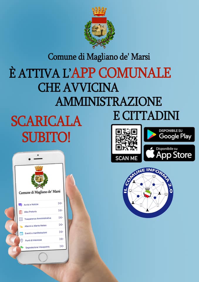 Il Comune Informa 2.0: Il comune di Magliano De' Marsi ha attivato la nostra APP!